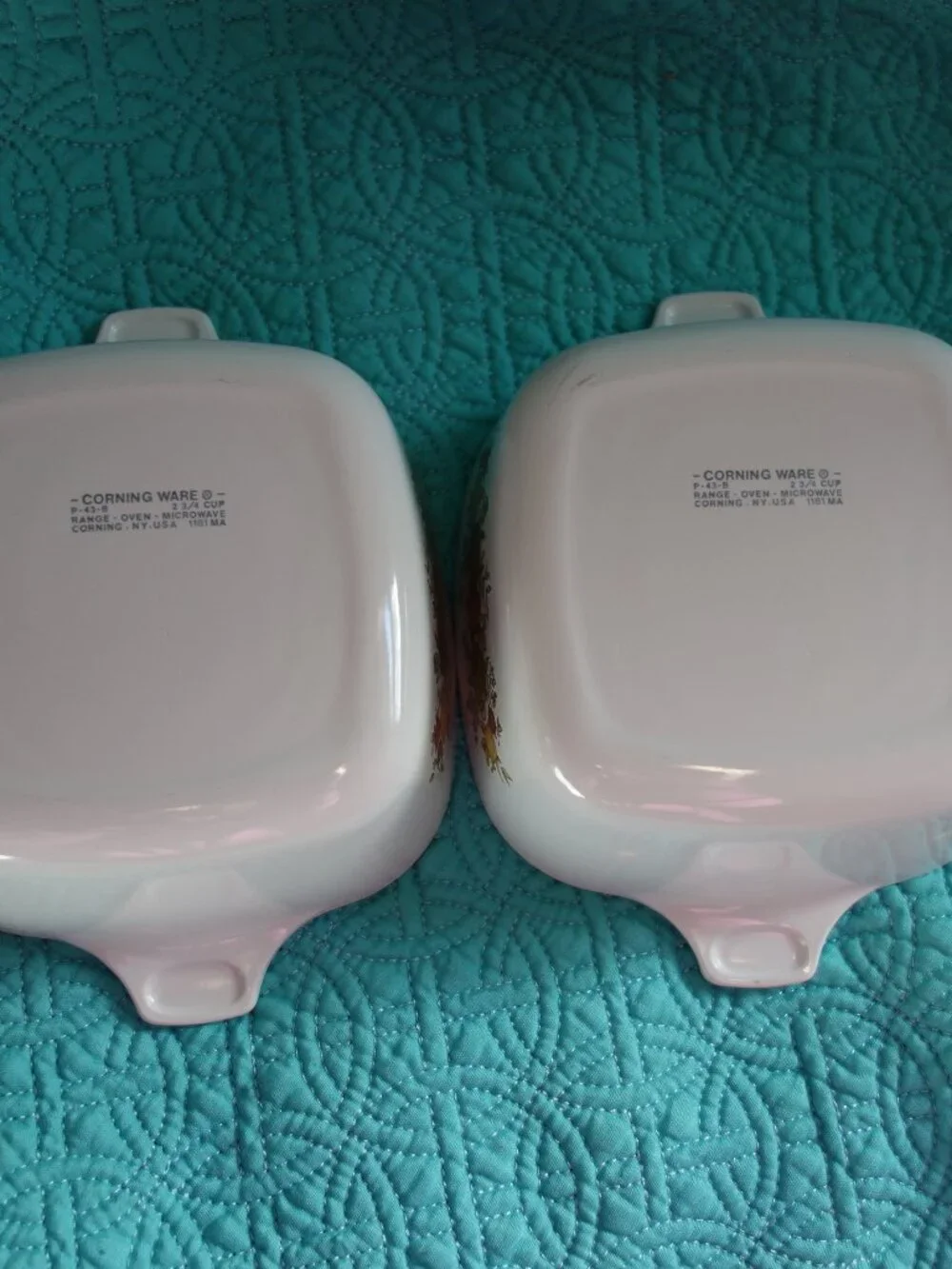 Pair of Corning Ware Spice Of Life Bakeware Square